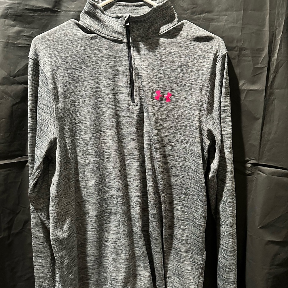 Under Armour Gray Sweatshirt with Pink Logo
